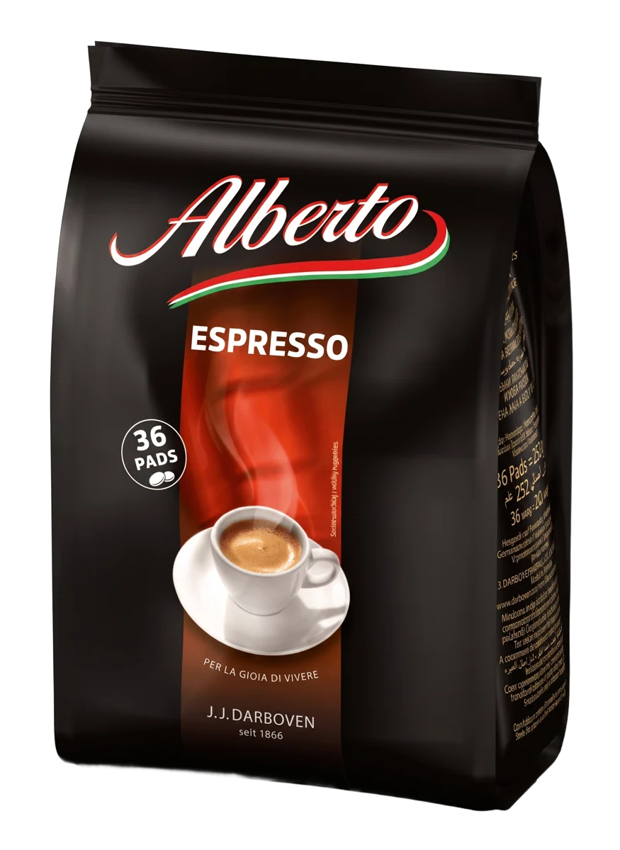 Alberto Espresso, 36 koffiepads (productbeeld)